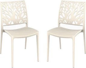 Sedia per interno o esterno impilabile Crema - ALEA 2 sedie