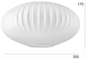 Vetro di ricambio per lampadario HARMA E27 17x30 cm bianco