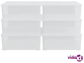 vidaXL Contenitori in Plastica 6 pz 5 L Impilabili