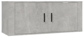 Mobili porta tv a parete 3 pz grigio cemento 100x34,5x40 cm