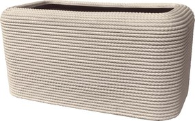 Fioriera Bali in polietilene beige H 45 x L 80 x P 45 cm