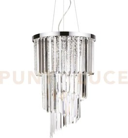Carlton lampadario sospeso in metallo e cristallo molato 8 luci att...