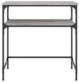 Tavolino consolle grigio sonoma 75x35,5x75 cm legno multistrato