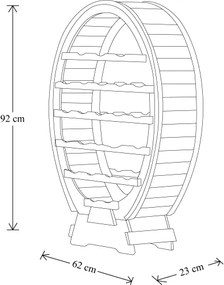 Cantinetta porta bottiglia in legno botte 24 POSTI