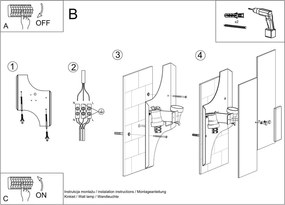Lampada da parete bianca Veronica - Sollux