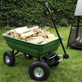 Carrello da giardino ribaltabile con maniglia fissa