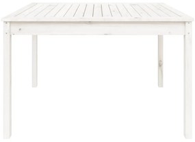 Tavolo da giardino bianco 121x82,5x76 cm legno massello di pino