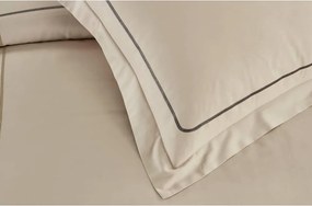 Set copripiumino e federa beige in cotone renforcé per letto matrimoniale ed esteso con lenzuolo incluso/6 pezzi 240x220 cm Calm of Lines – Mila Home Luxury