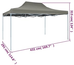 Tenda Pieghevole Pop-Up 3x4,5 m Antracite
