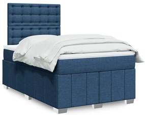 Giroletto A Molle Con Materasso Blu 120x200 Cm İn Tessuto /