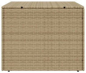 Contenitore da giardino beige misto 291l in polyrattan