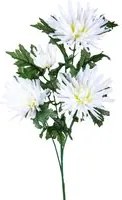 Set 12 Fiori Artificiali di Spidere a 4 Diramazioni Altezza 82 cm Bianco