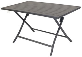 ABELUS - set tavolo in alluminio cm 130 x 77 x 73 h con 4 sedie Gaja