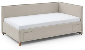 Letto da bambini con sponde beige con contenitore con rete inclusa 120x200 cm Fun – Meise Möbel