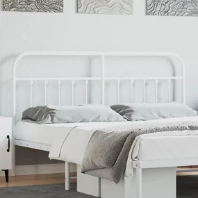 Testiera in metallo bianco 180 cm