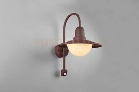 Norman applique da esterno alluminio ruggine con sensore h. 45,5cm ...