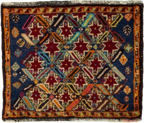 Shiraz Tappeto persiano 50 x 60 Rosso (Iran) Annodato A Mano