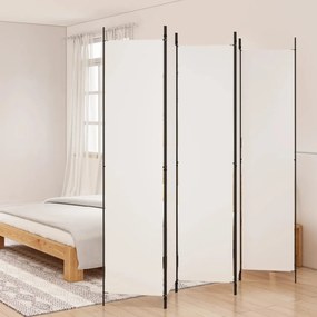 Divisorio A 5 Pannelli Bianco 250x220 Cm Tessuto /
