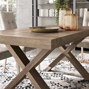 Tavolo allungabile a 260 cm con struttura in laminato PARIDE ROVERE RUSTICO