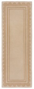 Tappeto in lana di colore naturale 80x230 cm Scallop - Flair Rugs