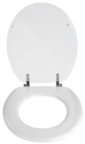 WENKO 154008100-WC sedile per WC VALENCIA 43x36 cm bianco/argento