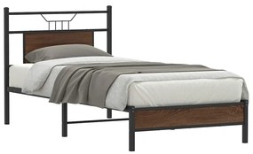 Giroletto Senza Materasso Rovere Marrone 80x200cm İn Truciolato /