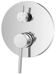 Kit doccia completo con miscelatore York con braccio 35 e soffione 20 inox cromo