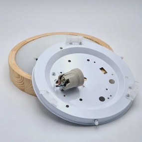 Plafoniera NATURAL SLIM 1xE27/60W/230V ø 27 cm pino