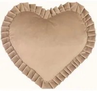 Cuscino Cuore Decorativo Velluto Gala Elegante Shabby Chic Beige Blanc Mariclo