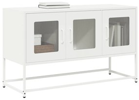 Mobile Tv Bianco 100,5x39x60,5 Cm İn Acciaio Laminato A Freddo /