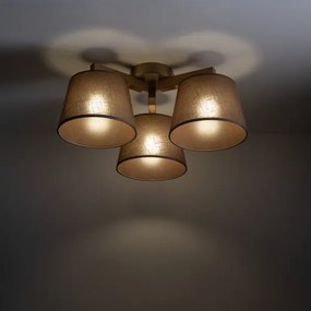 Brilagi - Lampada da soffitto a plafone LATTE SABIA 3xE27/15W/230V pino/marrone