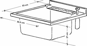 Mobile Lavatoio 60x60x85cm 2 Ante Asse in Termoplastico Montegrappa Marella Bianco...