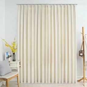 Tenda Oscurante Con Ganci Crema İn Velluto 290x245 Cm /