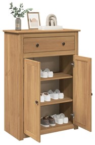 Scarpiera Panama 80x40x114 Cm Legno Massello Di Pino /