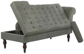 Chaise longue con contenitore grigio scuro PESSAC Beliani