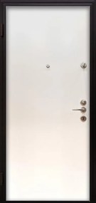 Porta blindata MASTER Halt L 90 x H 210 cm in melaminico noce/bianco, apertura spingere a destra, falso telaio incluso