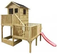 Casetta per bambini con scivolo in Legno cm 176x176x273 - VERO