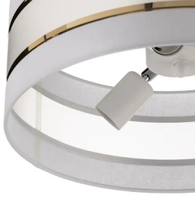 Lampadario a sospensione con supporto rigido HELEN 3xE27/15W/230V bianco/oro