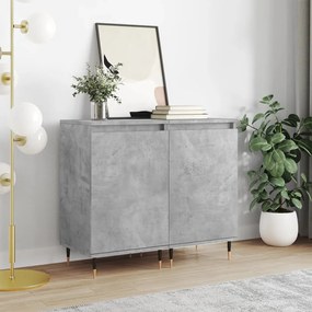 Credenze 2 Pz Grigio Cemento 40x35x70 Cm İn Legno Multistrato /