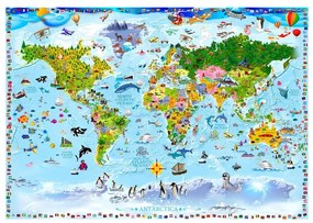 Fotomurale World Map for Kids