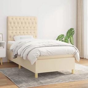 Giroletto A Molle Con Materasso Crema 90x190 Cm İn Tessuto /