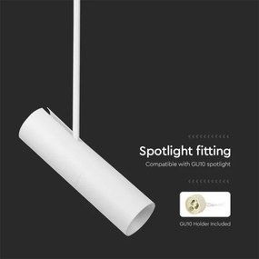 Lampadario a stelo 1xGU10/35W/230V bianco