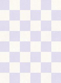 Rebel Walls Carta da parati panoramica Chess - Lilac