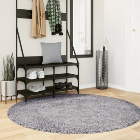 Tappeto Shaggy Pamplona A Pelo Lungo Moderno Blu Ø 160 Cm /