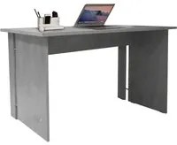 Scrivania ArenysdeMa, Scrittoio consolle moderno , Tavolo da studio o ufficio porta PC portalibri, Grigio Cemento, Cm 150x78xh75