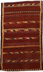 Kilim Tappeto 230x140 Marrone (Iran) Tessuto A Mano