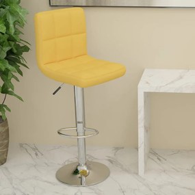 Sgabello Da Bar Giallo Senape İn Tessuto /