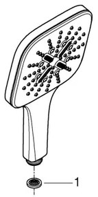 GROHE 26550000 - RAINSHOWER SMARTACTIVE 130 CUBE Doccia a mano, cromata lucida