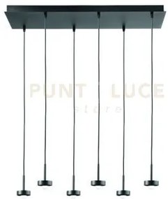 Base rettangolare per sospensione ekos 6 luci rettangolare a led 30...