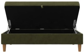 Poggiapiedi in velluto verde Lilly - Støraa